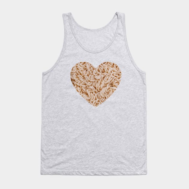 Instant Ramen Noodle Heart Tank Top by love-fi